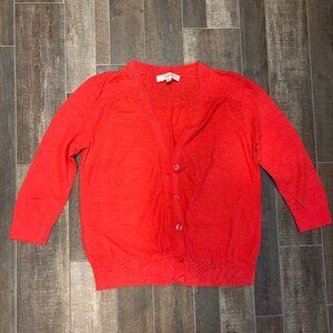 Loft Coral 3/4 sleeve lightweight cardigan